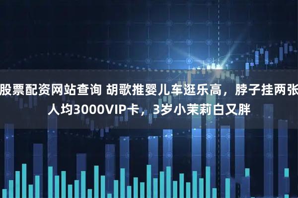 股票配资网站查询 胡歌推婴儿车逛乐高，脖子挂两张人均3000VIP卡，3岁小茉莉白又胖